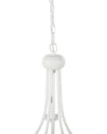 Miniatyrbillede 7 af 9: Lysekrone i Hvid Metal 117 cm Dekorativ 5 Armet Pendel Lampe Gammeldags Retro Design til over Spisebord Tilbehør Indretning Soveværelse
