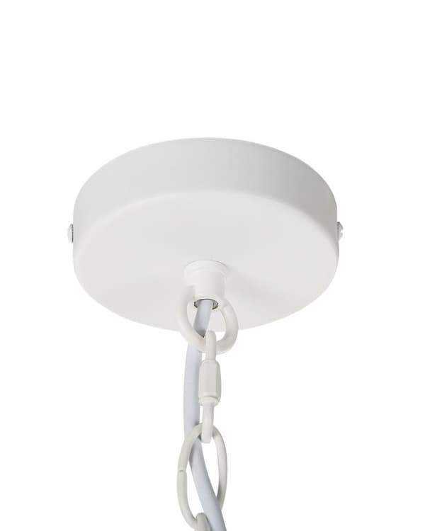 Lysekrone i Hvid Metal 117 cm Dekorativ 5 Armet Pendel Lampe Gammeldags Retro Design til over Spisebord Tilbehør Indretning Soveværelse