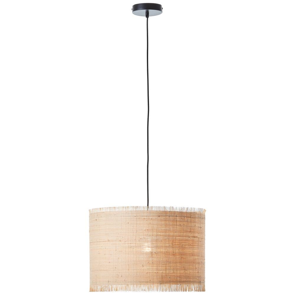Brilliant Raffy taklampa 1-flamma natur/svart, metall/sjögräs, 1x A60, E27, 60 W