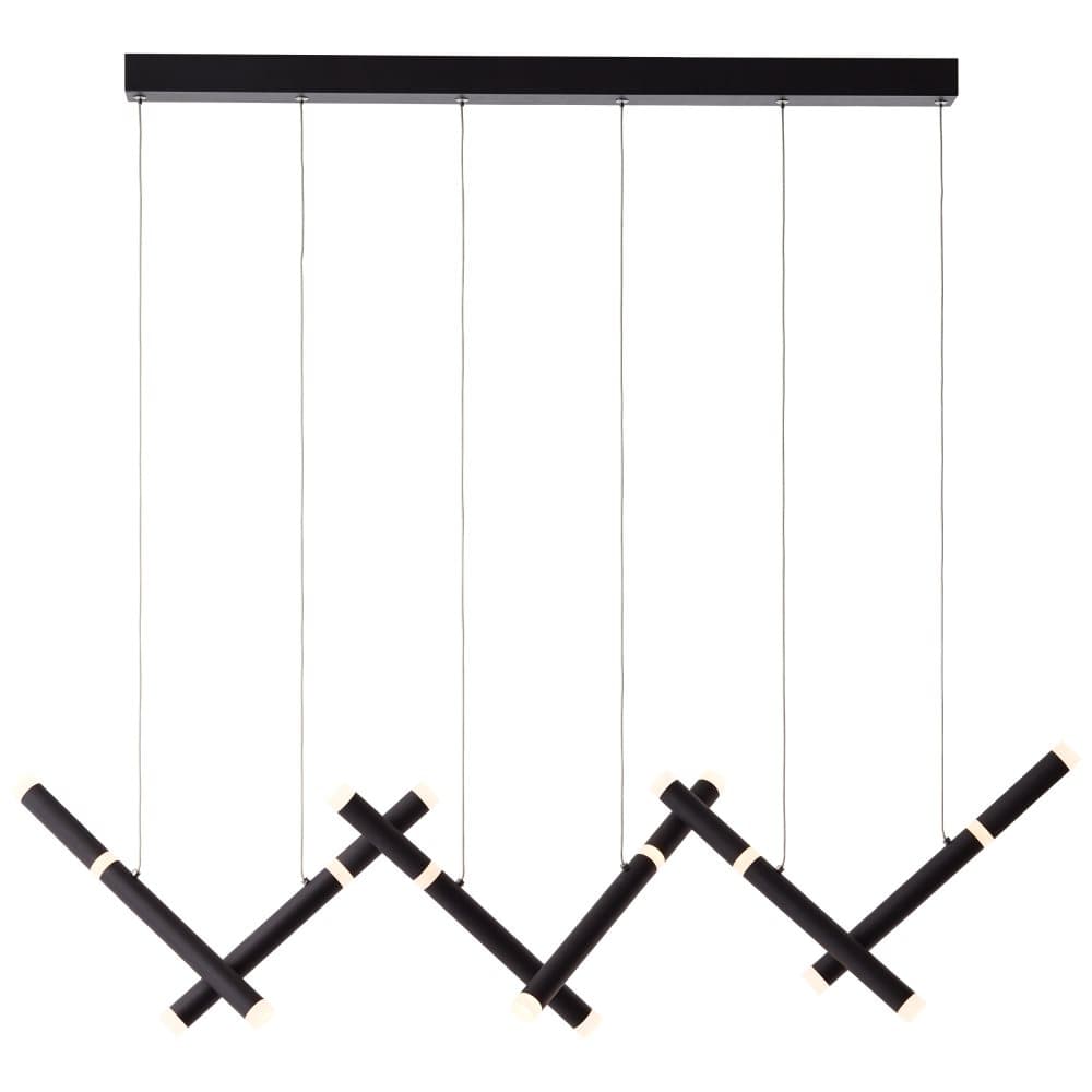 Brilliant Lagano LED-pendellampa 6-flammig svart, metall/plast, 1x LED integrerad, 36 W, (ljusflöde: 4600lm, ljusfärg: 3000K)