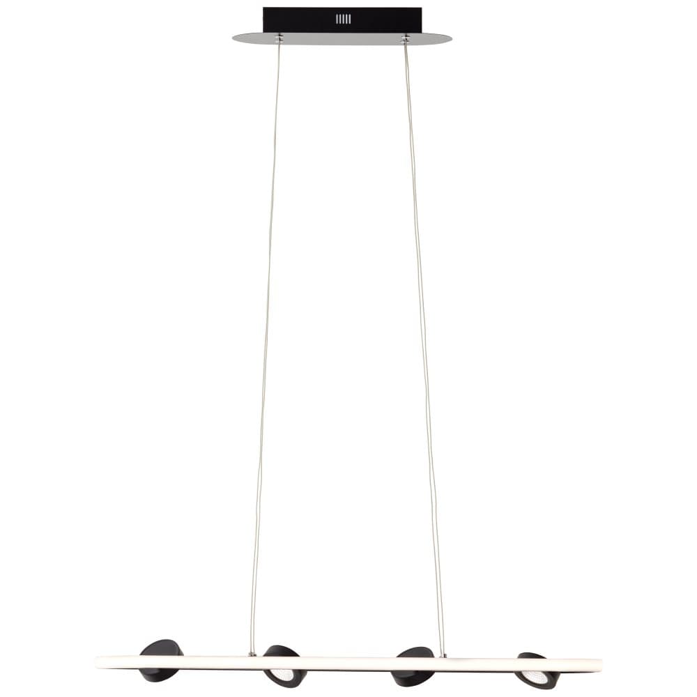 Brilliant Nebeker LED-pendellampa 4-lågar svart, metall/plast, 4x 36 W LED integrerad, (ljusflöde: 3700lm, ljusfärg: 3000-6500K)