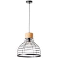 Pikkukuva 7 / 7: Brilliant Avia riippuvalaisin 47cm musta/puu, metalli/puu, 1x A60, E27, 52 W