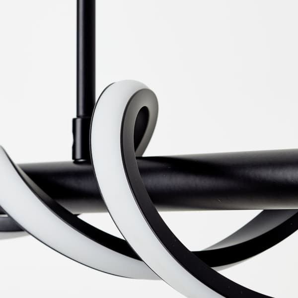 Brilliant Amalie LED-pendellampa 80cm svart, metall/plast, 1x LED integrerad, 16 W, (ljusflöde: 2100lm, ljusfärg: 3000K)