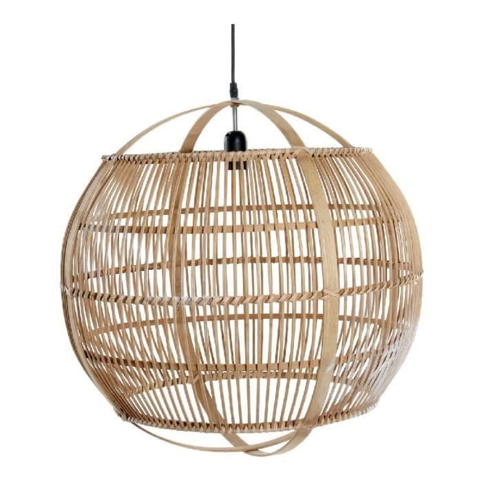 DKD Home Decor Bamboo Rotting pendellampa (55,5 x 55,5 x 55 cm)