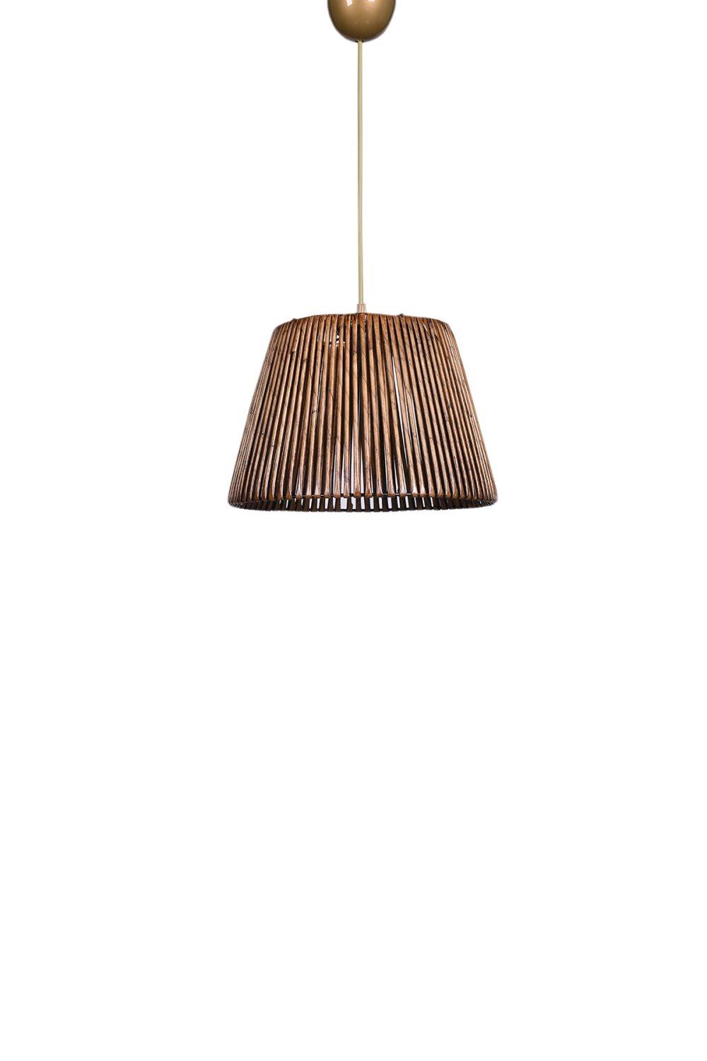 AVZ123 Hängande lampa Pendellampa i trä Hänglampa Vintage, modern, naturlig, Bohemisk taklampa i stål och trä
