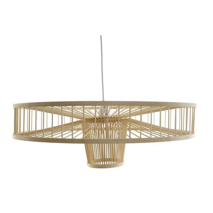 DKD Home Decor Bambu hängande lampa (70 x 70 x 22 cm)