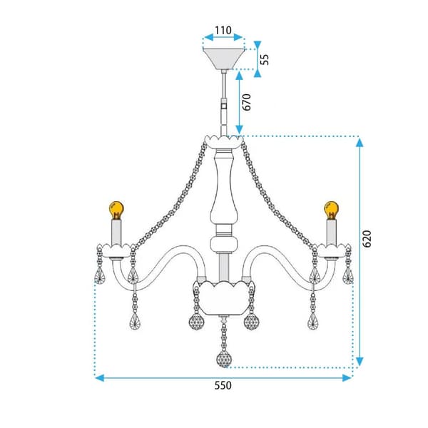 KRISTALLKRONA LAMPA 392183