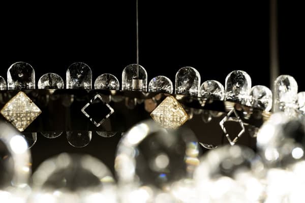 KRYSTAL LED LOFTSLAMPE APP1041-CP + FJERNBETJENING