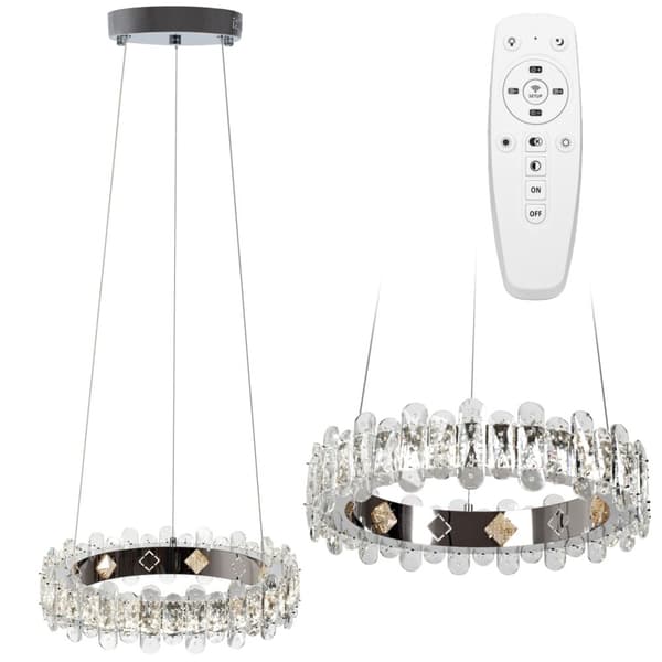 CRYSTAL LED TAK LAMPA APP1041-CP + FJÄRRKONTROLL