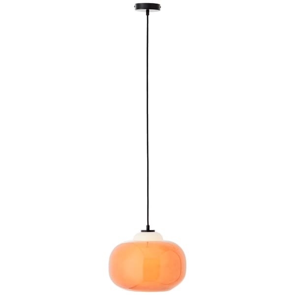 Brilliant Blop taklampa 30cm orange glas/metall   1x A60, E27, 60 W, lämplig för normal lampa (ingår ej)