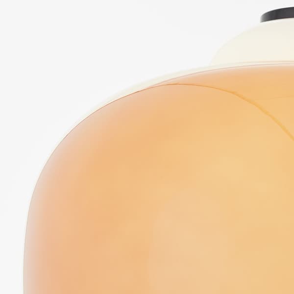 Brilliant Blop taklampa 30cm orange glas/metall   1x A60, E27, 60 W, lämplig för normal lampa (ingår ej)