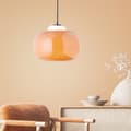 Miniatyrbild 7 av 8: Brilliant Blop taklampa 30cm orange glas/metall   1x A60, E27, 60 W, lämplig för normal lampa (ingår ej)
