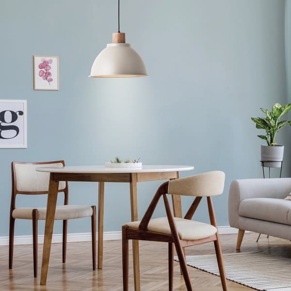 Brilliant Erena pendel 38cm taupe metal/træ   1x A60, E27, 60 W, egnet til normal lampe (medfølger ikke)