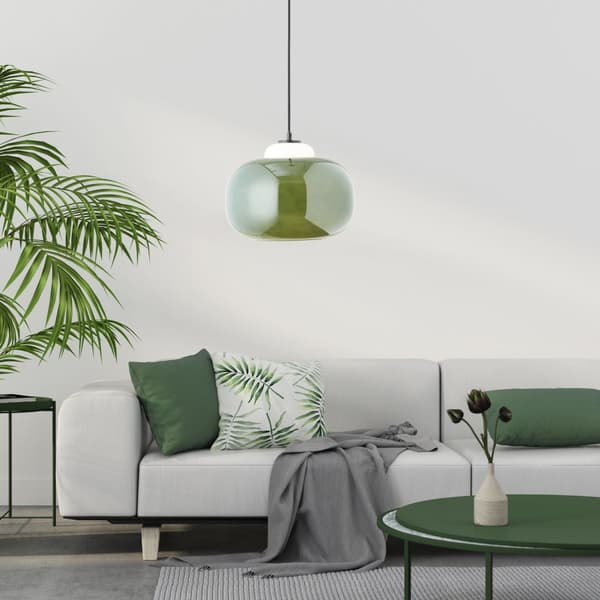 Brilliant Blop pendel 30cm grøn glas/metal   1x A60, E27, 60 W, egnet til normal lampe (medfølger ikke)