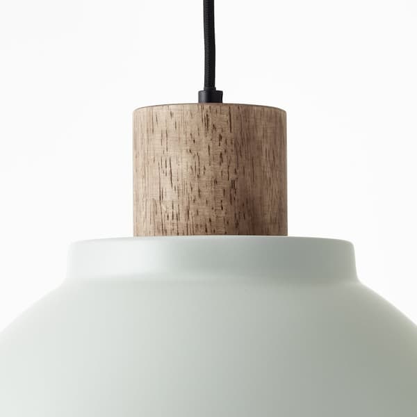 Brilliant Erena taklampa 38cm ljusgrön metall/trä   1x A60, E27, 60 W, lämplig för normal lampa (ingår ej)