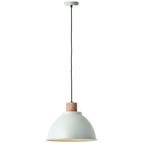 Brilliant Erena pendel 38cm lysegrøn metal/træ   1x A60, E27, 60 W, egnet til normal lampe (medfølger ikke)