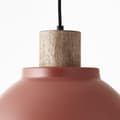 Miniatyrbillede 3 af 5: Brilliant Erena pendel 38cm rød metal/træ   1x A60, E27, 60 W, egnet til normal lampe (medfølger ikke)