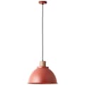 Miniatyrbillede 1 af 5: Brilliant Erena pendel 38cm rød metal/træ   1x A60, E27, 60 W, egnet til normal lampe (medfølger ikke)