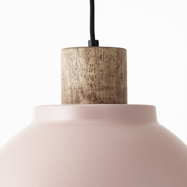 Brilliant Erena taklampa 38cm ljusrosa metall/trä   1x A60, E27, 60 W, lämplig för normal lampa (ingår ej)