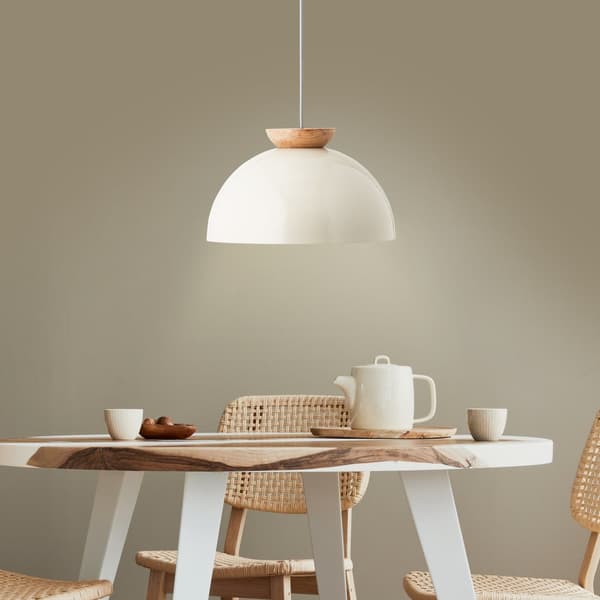 Brilliant Nalam taklampa 35cm ljus trä/grå metall/trä   1x A60, E27, 40 W, lämplig för normal lampa (ingår ej)