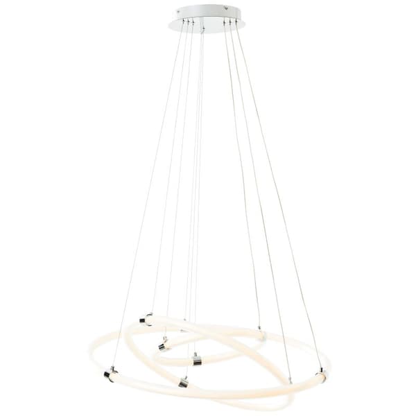 Brilliant Poolen LED taklampa 80cm krom aluminium/plast fjärrkontroll Internt dimbar via fjärrkontroll 60 W LED integrerad (ljusflöde: 8000lm, ljusfär