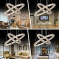 Miniatyrbild 3 av 4: XMTECH 48W LED Crystal Design Takljus LED Pendellampa Suspension Creative Chandelier Två ringar Ljuskrona, Dimbar