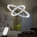Miniatyrbild 1 av 4: XMTECH 48W LED Crystal Design Takljus LED Pendellampa Suspension Creative Chandelier Två ringar Ljuskrona, Dimbar