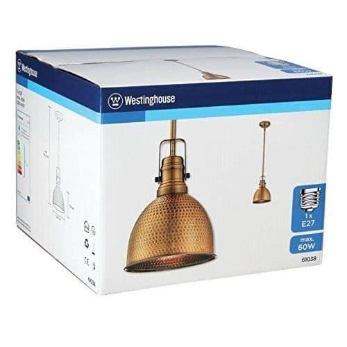 Westinghouse 6103840 Upphängning med 1 lampa E27 Stål Koppartvätt - 6103840