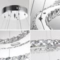 Miniatyrbild 4 av 4: XMTECH 48W LED Crystal Design Takljus LED Pendellampa Hänglampa Creative Ljuskrona Två Ringar Ljuskrona, Cool Vit