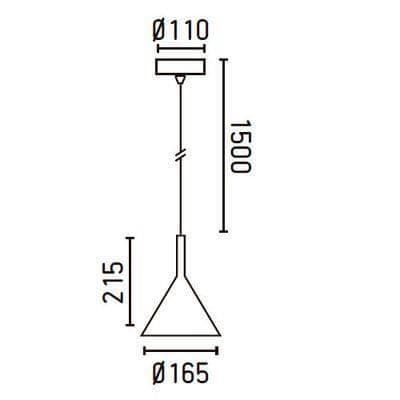 LED pendellampa - FARO - PAM-P - 11W - Aluminium - Vit - Inomhus