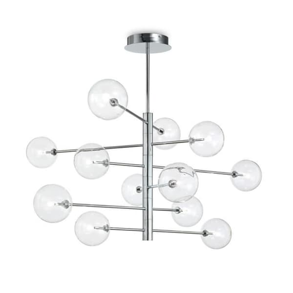 Ideal Lux Lighting 12 Light Pendel Light Chrome IDL200118