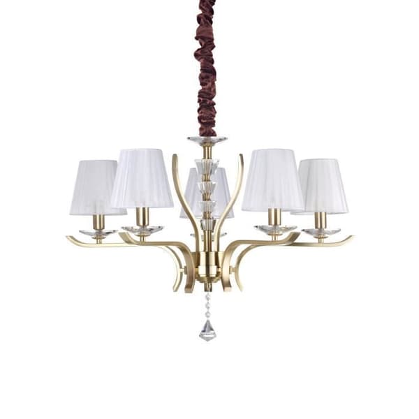 Upphängning - Ideal Lux - PEGASO SP5 - Krom - Poly-kristall - Organdy-tyg