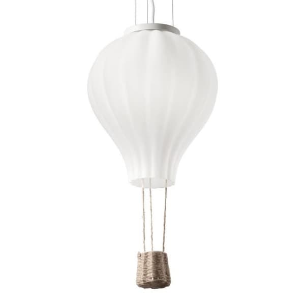 Luftballonghängande ljus - Dekorativ - Vit - E27 - Justerbar höjd 100-265 cm - Diameter 42 cm