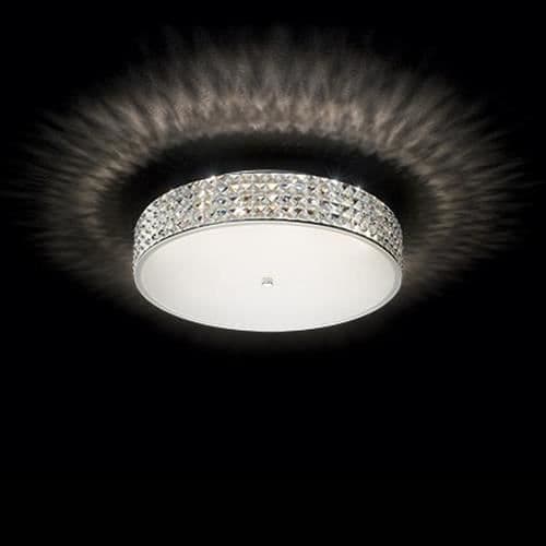 Ideal Lux ROMA PL9, Vardagsrum, Krom, IP20, Yta, Rund, Metall