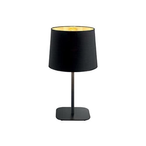 Nutidsspendare NORDIK TL1 - IDEAL LUX - Skärm i guld-PVC och svart tyg - Ø 26cm