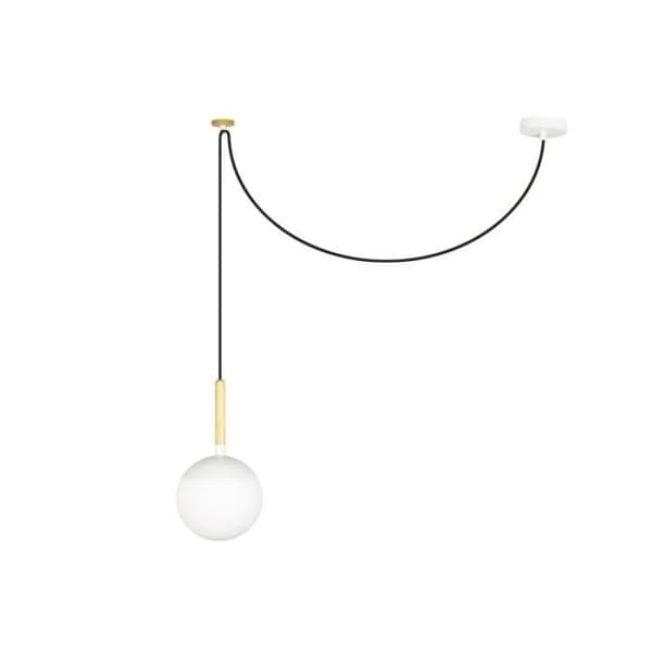 MIN - Offset taklampa Metall/Trä/Vit glas Ø18,5cm