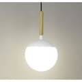 Miniatyrbild 4 av 4: MIN - Offset taklampa Metall/Trä/Vit glas Ø18,5cm