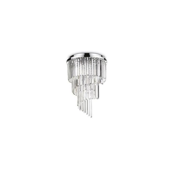 Taklampa - IDEAL LUX - CARLTON - 12 glödlampor - Metall och Kristall - Modern stil