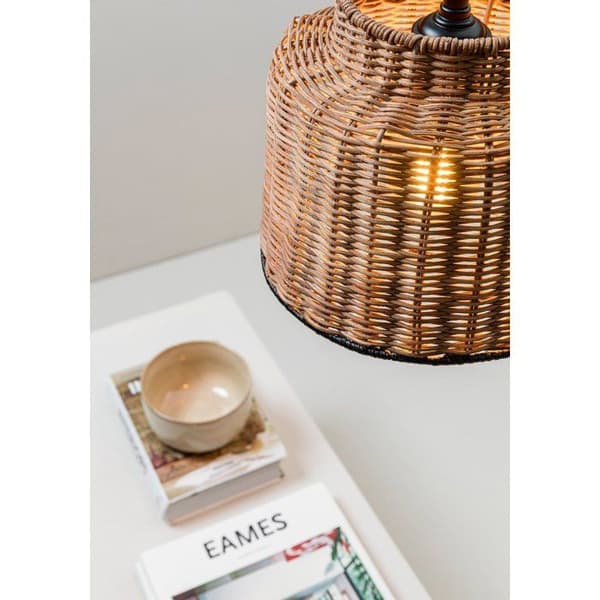 Faro SAIPAN Svart rottingkupol taklampa 2700K