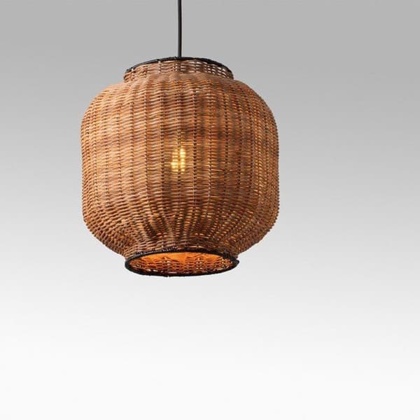Faro TUPAI Svart rottingkupol taklampa 2700K