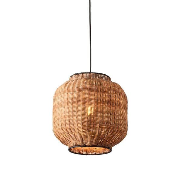 Faro TUPAI Svart rottingkupol taklampa 2700K