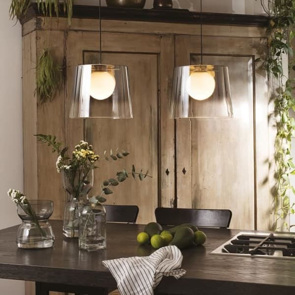 Taklampa - IDEAL - FADE - Glas - Krom - G9 - 1 glödlampa ingår