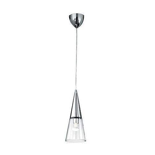 Hänglampa - Ideal Lux - 017440 Cono SP1 - Blåst glas - Kromat metall - 40W E14