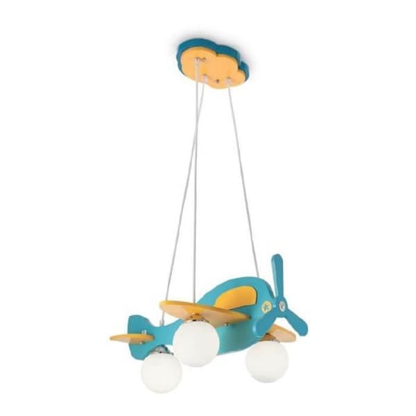 Ideal Lux - 1 SP3 FLYGPLAN (blå - gul) 3 LJUS LAMPA