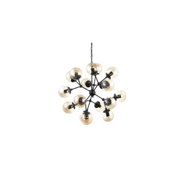 Hängande lampa - IDEAL LUX - KEPLER - 12 glödlampor E27 - Svart - Metall och Glas - 40W