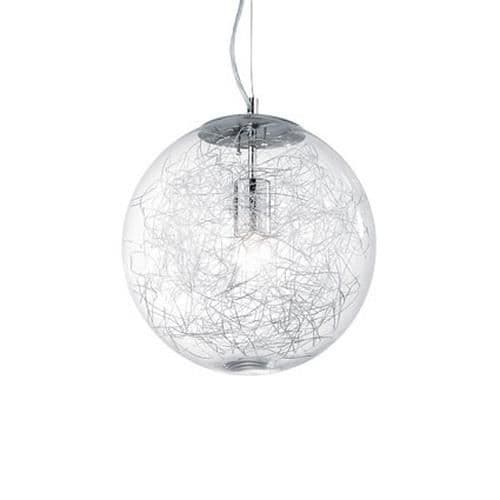 Ideal Lux MAPA MAX SP1 D40, Yta, Aluminium, Transparent, Glas, Metall, Glas, Vardagsrum
