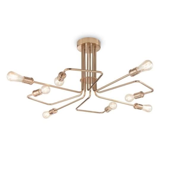 Suspension vintage - IDEAL LUX - TRIUMPH SP8 - Metall - Yta i åldrad mässing - Ø 92 x H 66 cm