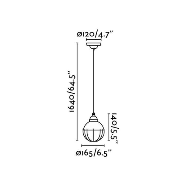 Upphängning - FARO - Claire - Grön - Metall - E27 - 164 cm