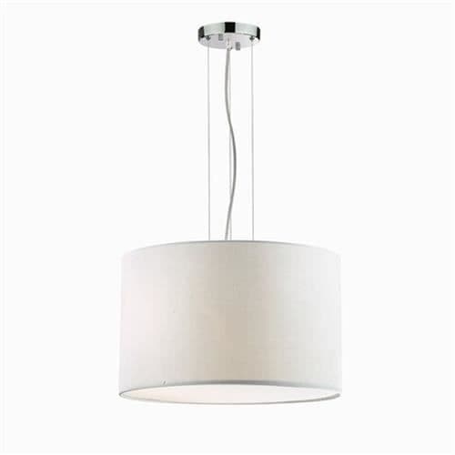 Ideal Lux Wheel SP3, Matsal, Vardagsrum, Vit, IP20, Yta, Oval, Tyg, Metall, PVC