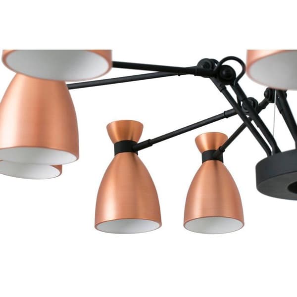 Suspension Retro - Faro Barcelona - 12 armar - Koppar - 150 cm - 20w E14